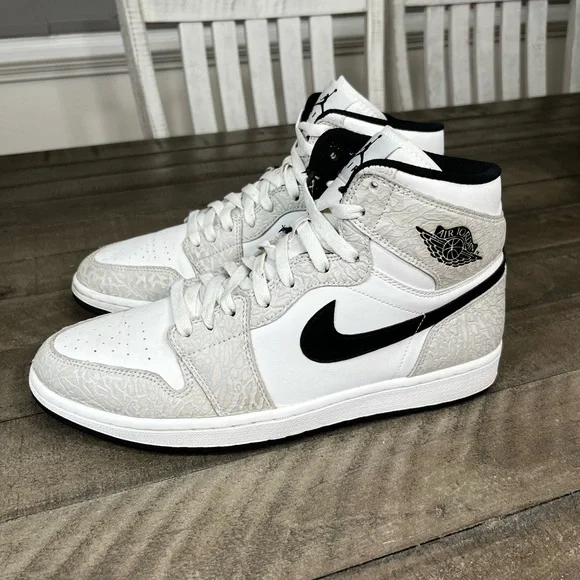 Jordan Shoes Nike Air Jordan Mid White Elephant Print Sz 11